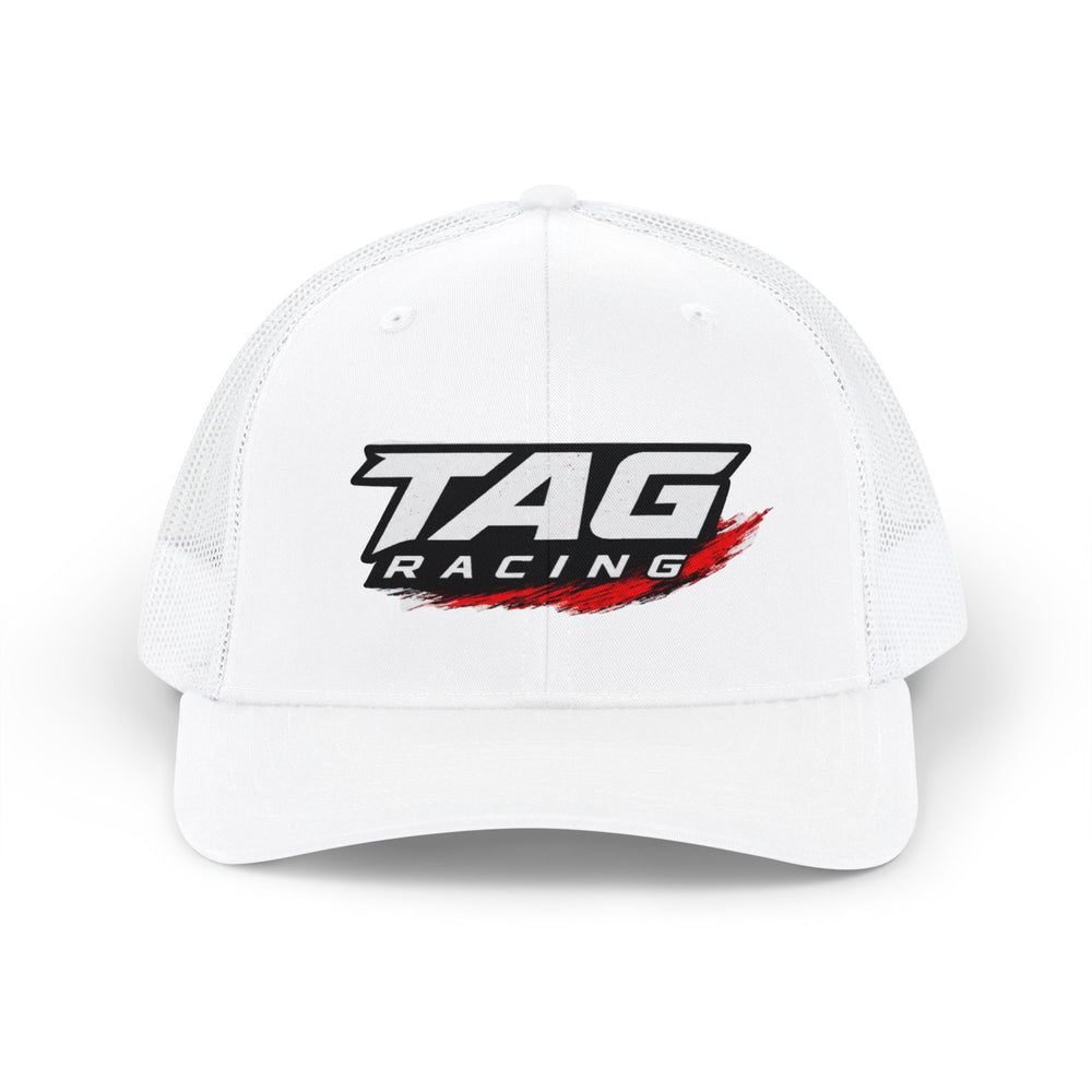 TAG Racing Snapback Trucker Cap — Motorsport Logo Mesh Hat