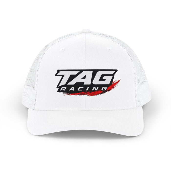 TAG Racing Snapback Trucker Cap — Motorsport Logo Mesh Hat