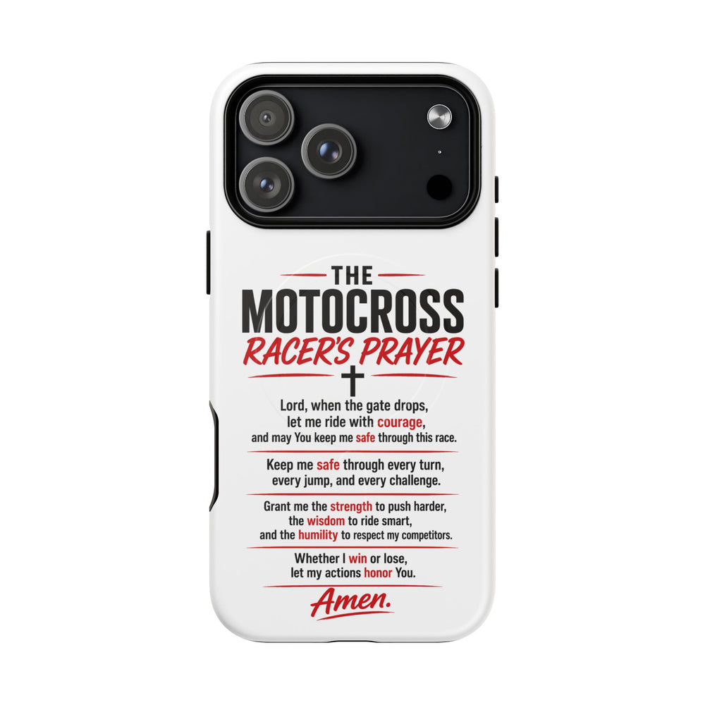 Motocross Racer’s Prayer Phone Case — Tough Magnetic Protective Case