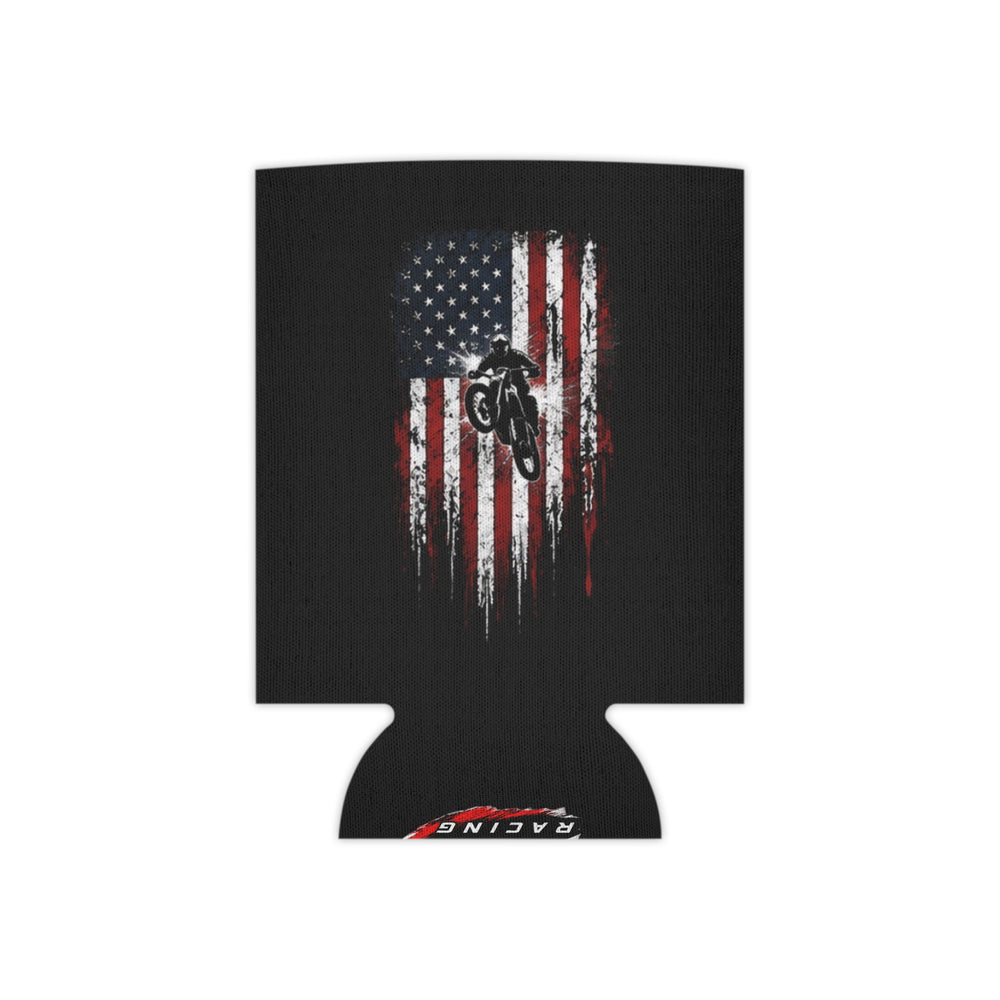 Patriotic Motocross Can Cooler — 250th USA Anniversary Drink Koozie
