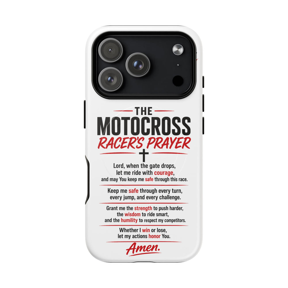 Motocross Racer’s Prayer Phone Case — Tough Magnetic Protective Case