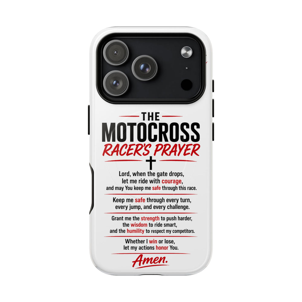 Motocross Racer’s Prayer Phone Case — Tough Magnetic Protective Case